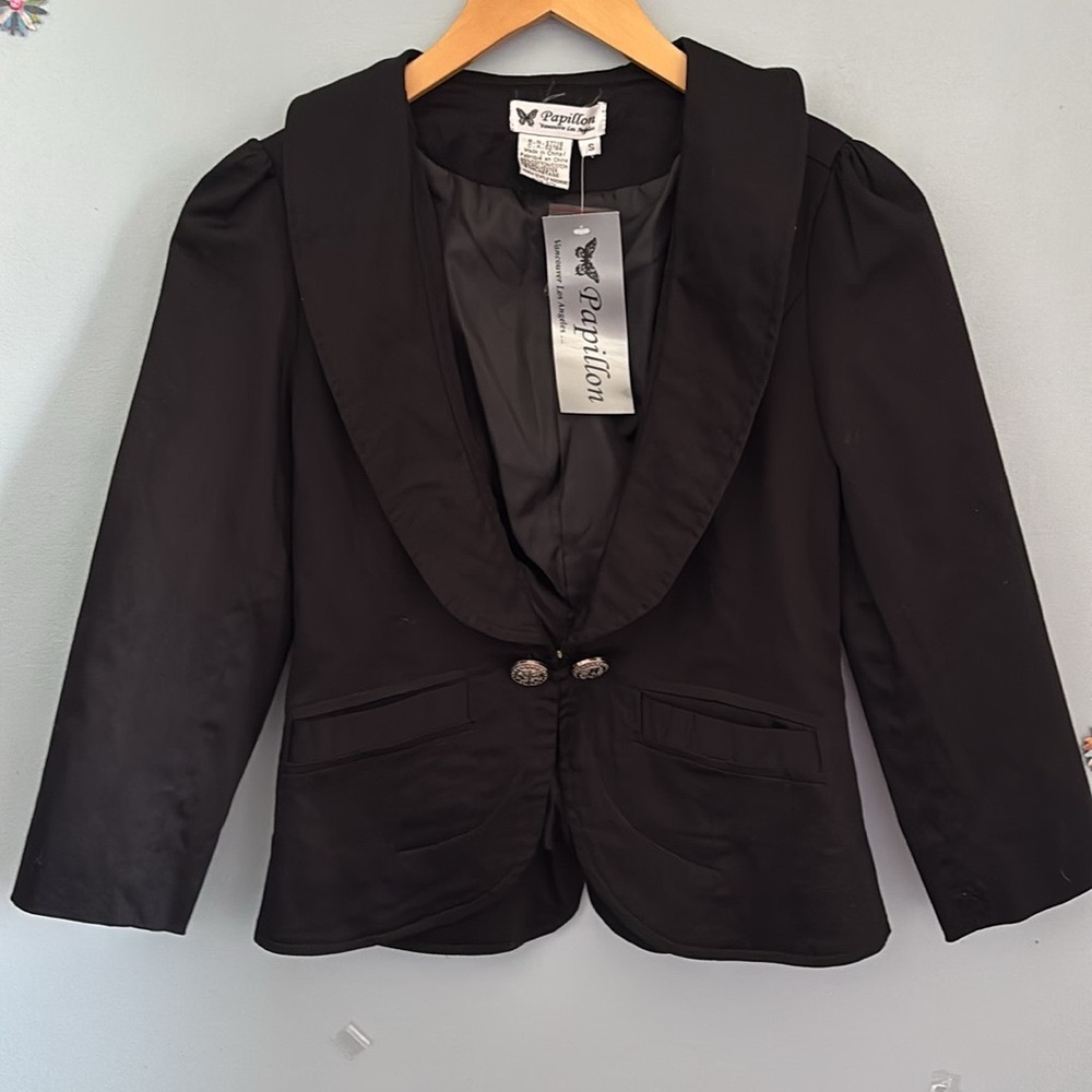Papillon Jacket Black Size S NWT